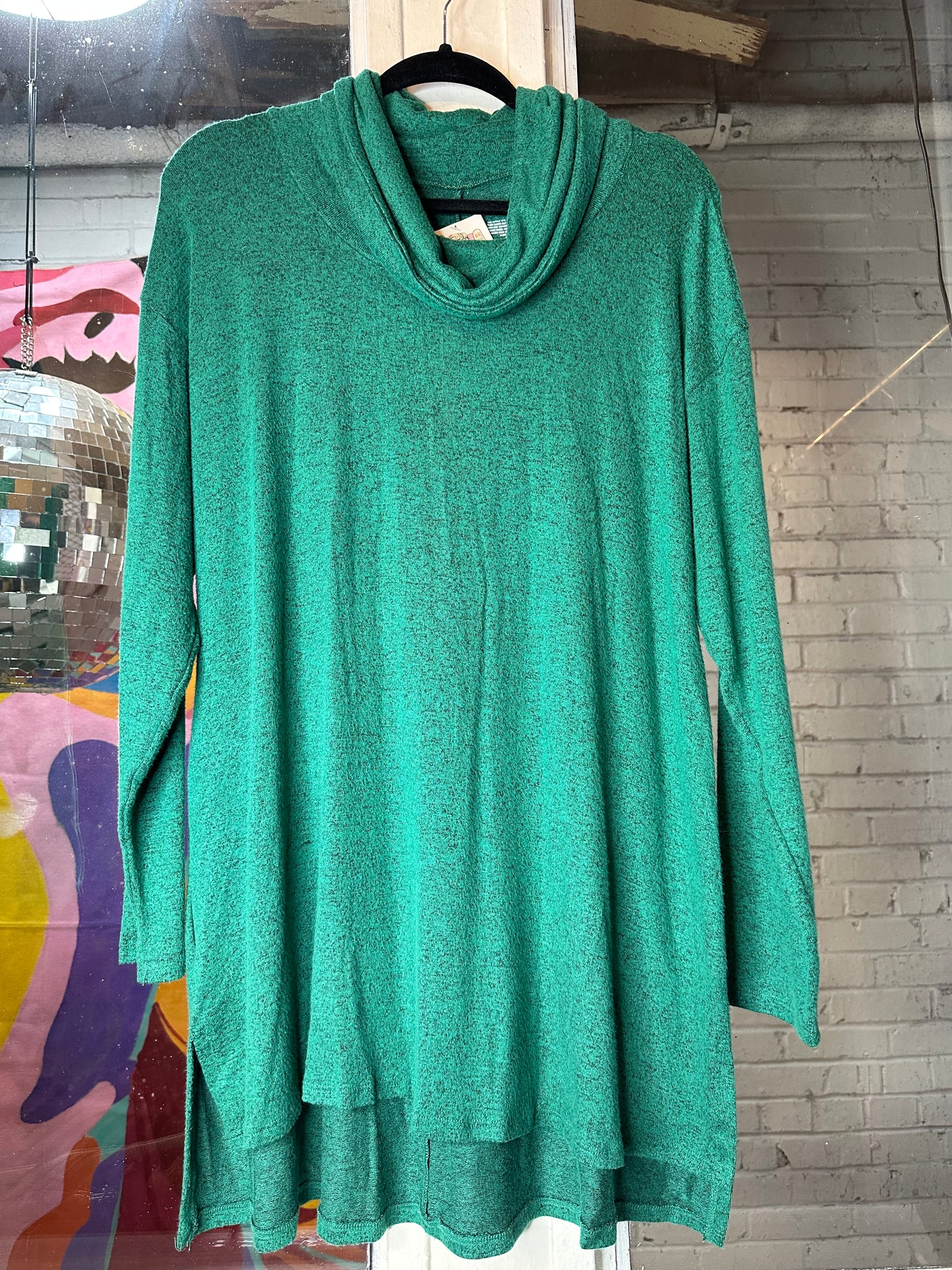 Green Cowneck Sweater