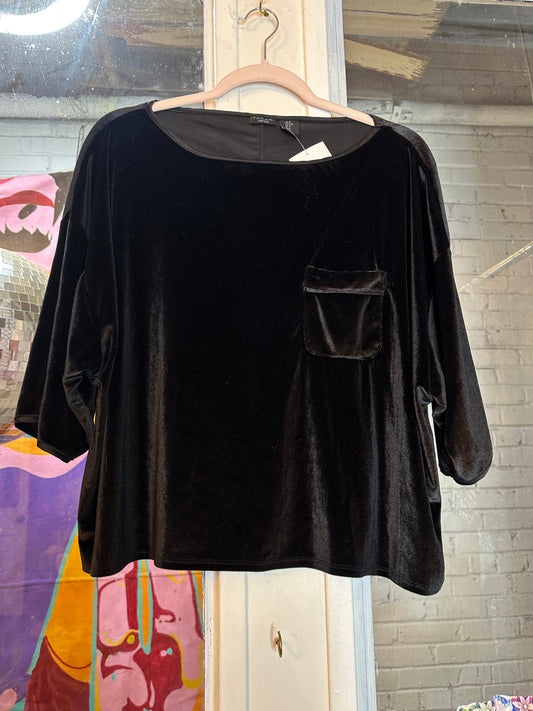 Black Velvet Blouse