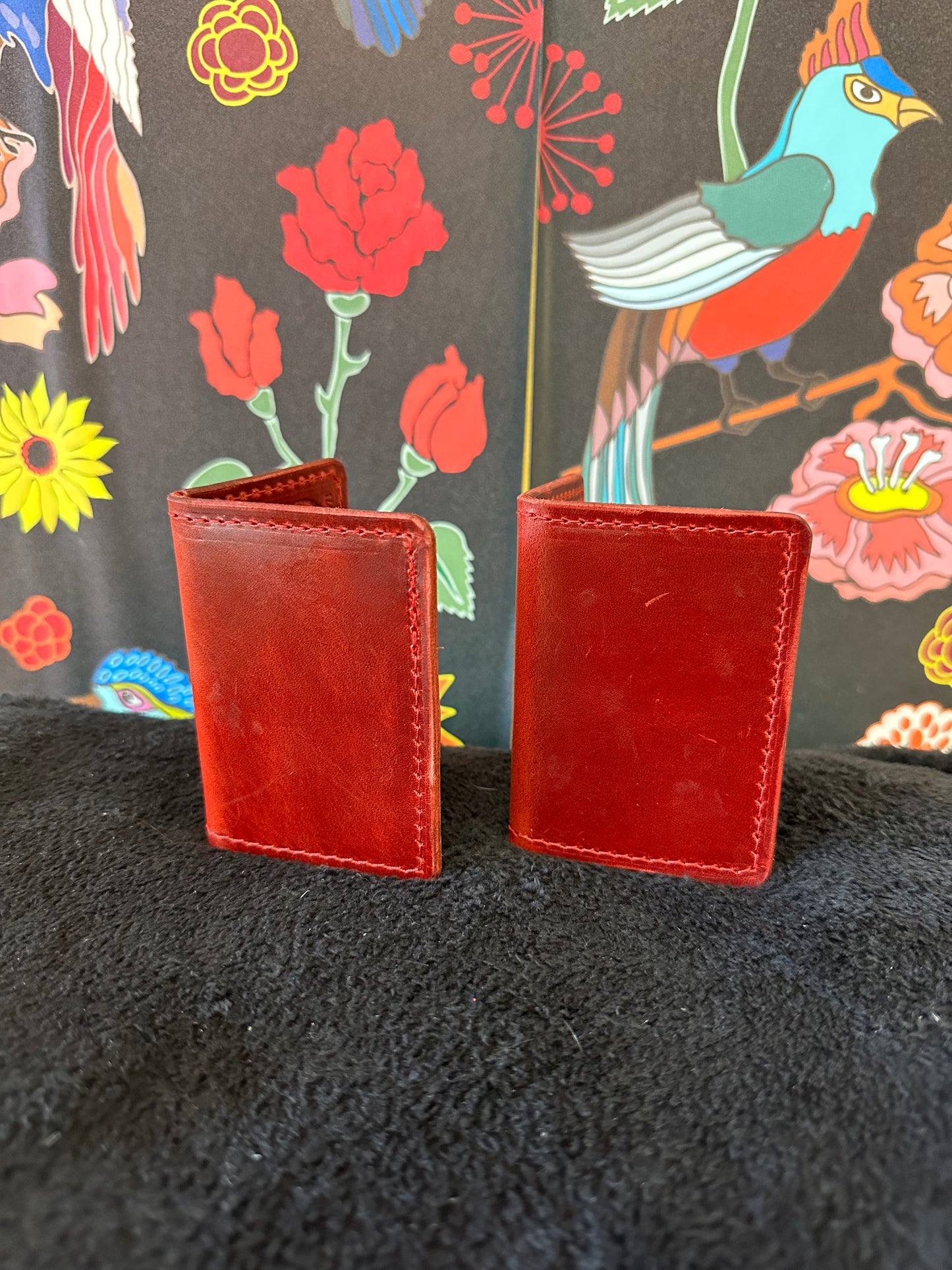 Red Leather Card Holders